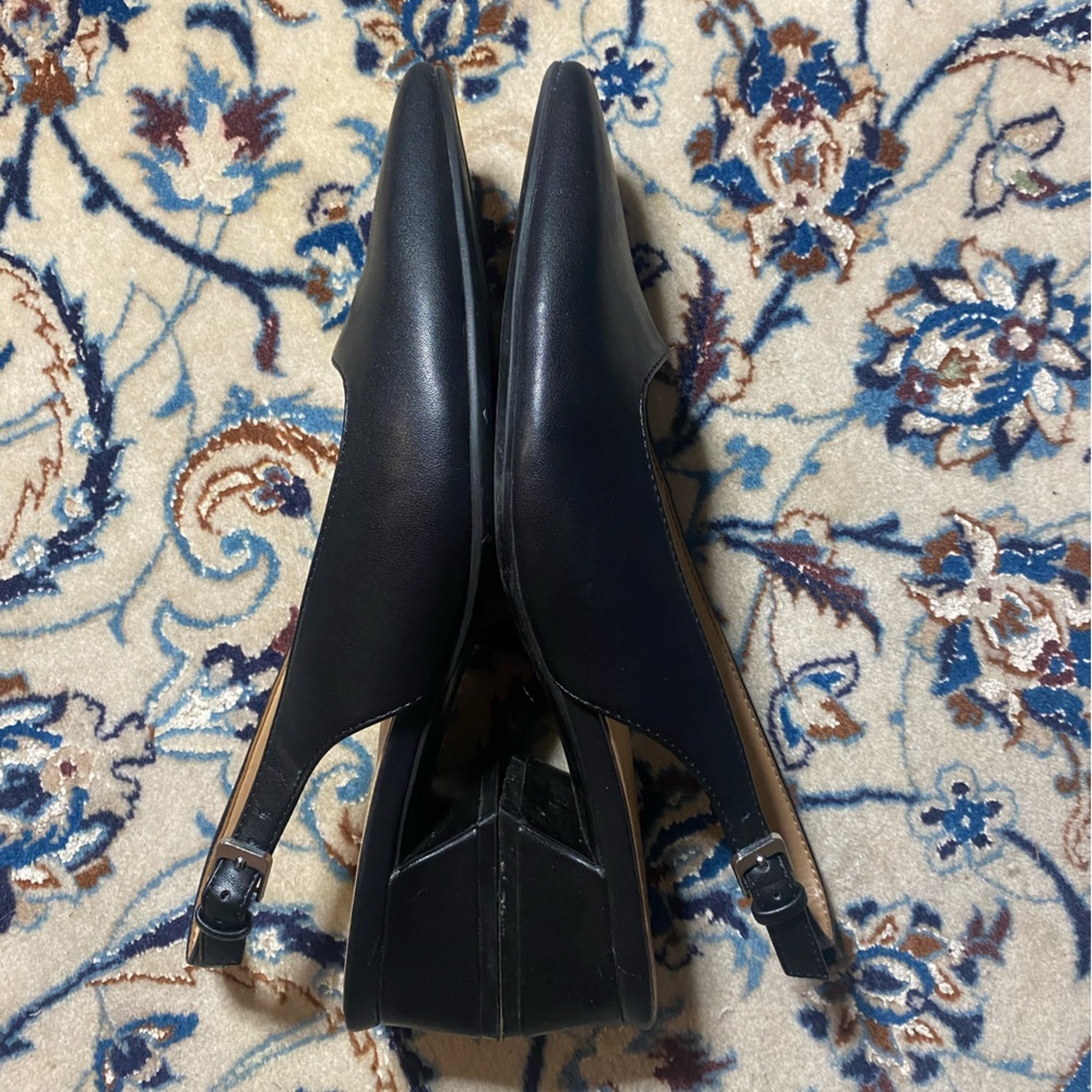 Naturalizer Ginger Black Slingback Short Block Heel Faux Leather, women’s 8.5W - Picture 7 of 8